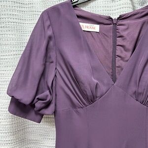 JJ’s House Plum Bubble Sleeve Event/Wedding/Prom Dress Women's